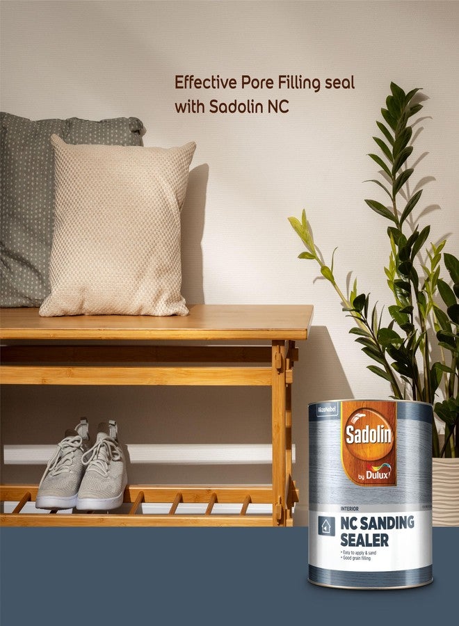 ديولكس برايمر دولوكس سادولين إن سي للخشب | طلاء خشبي شفاف | مانع تسرب سريع الجفاف وعالي التغطية للأسطح الخشبية الداخلية | 4 لترات - Image 3